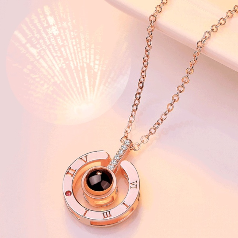 I Love You Pendant Projection Necklace